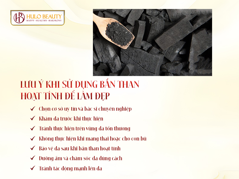 Lưu ý khi sử dụng bắn than hoạt tính để làm đẹp