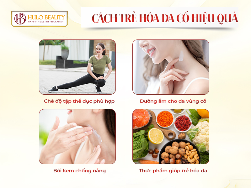 Cách trẻ hóa da cổ hiệu quả